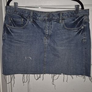 -- Converse Denim Mini Skirt Pre-owned Distressed